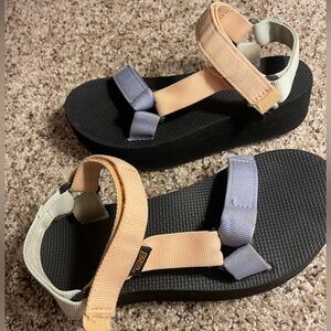 Teva Platform Multi Color Sandals